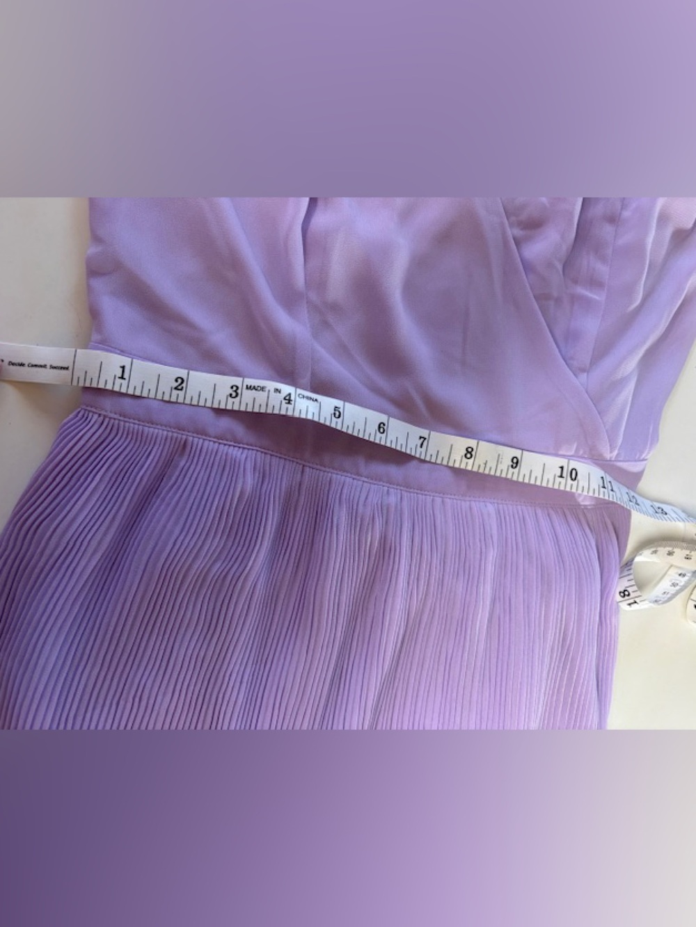 NWOT Lulus Cocktail/event dress sunburst pleats lavender chiffon never worn sz S - Picture 8 of 16